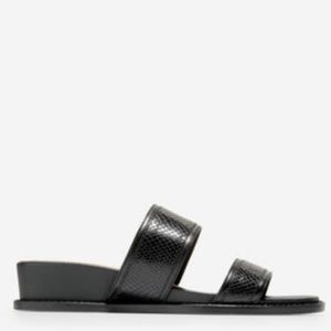 Cole Haan grande series black leather sandals